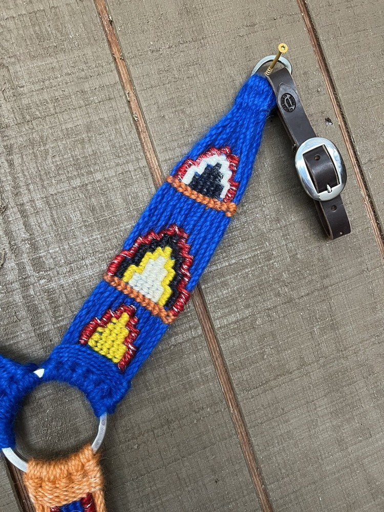 Multicolor Blue Mohair Breastcollar