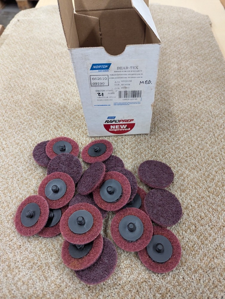 Medium Surface Conditioning Discs 2" Roll Lock Die Grinder Sanding Pads 20 Pack