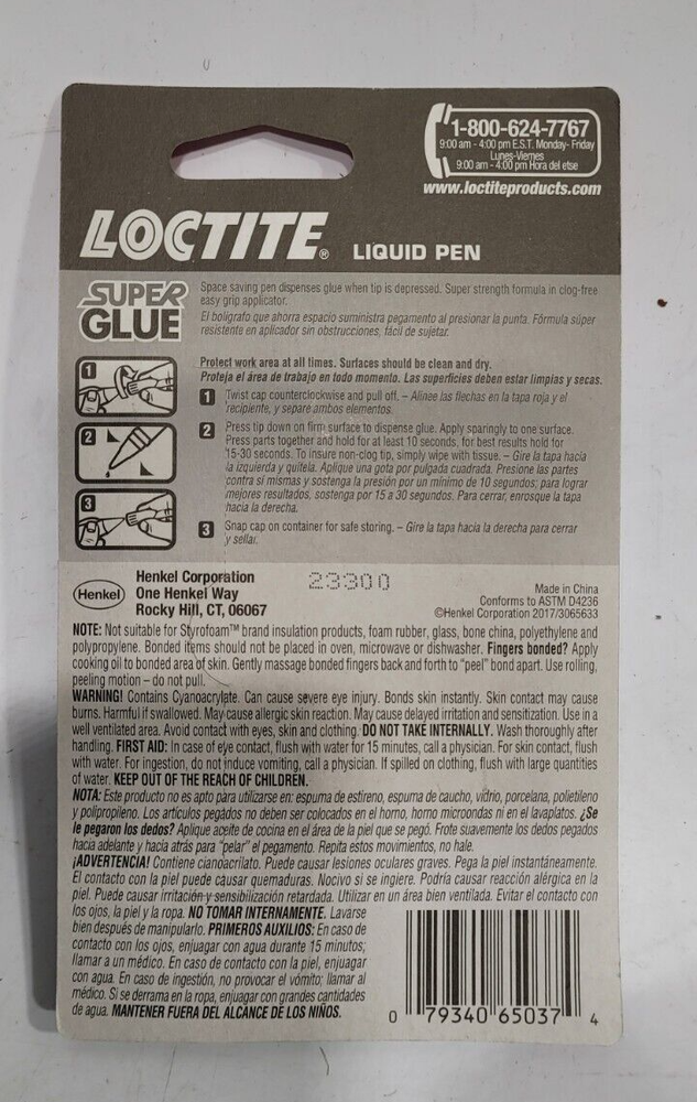 Loctite Super Glue Liquid Pen Multi-Surface Single Drop Applicator 3g
