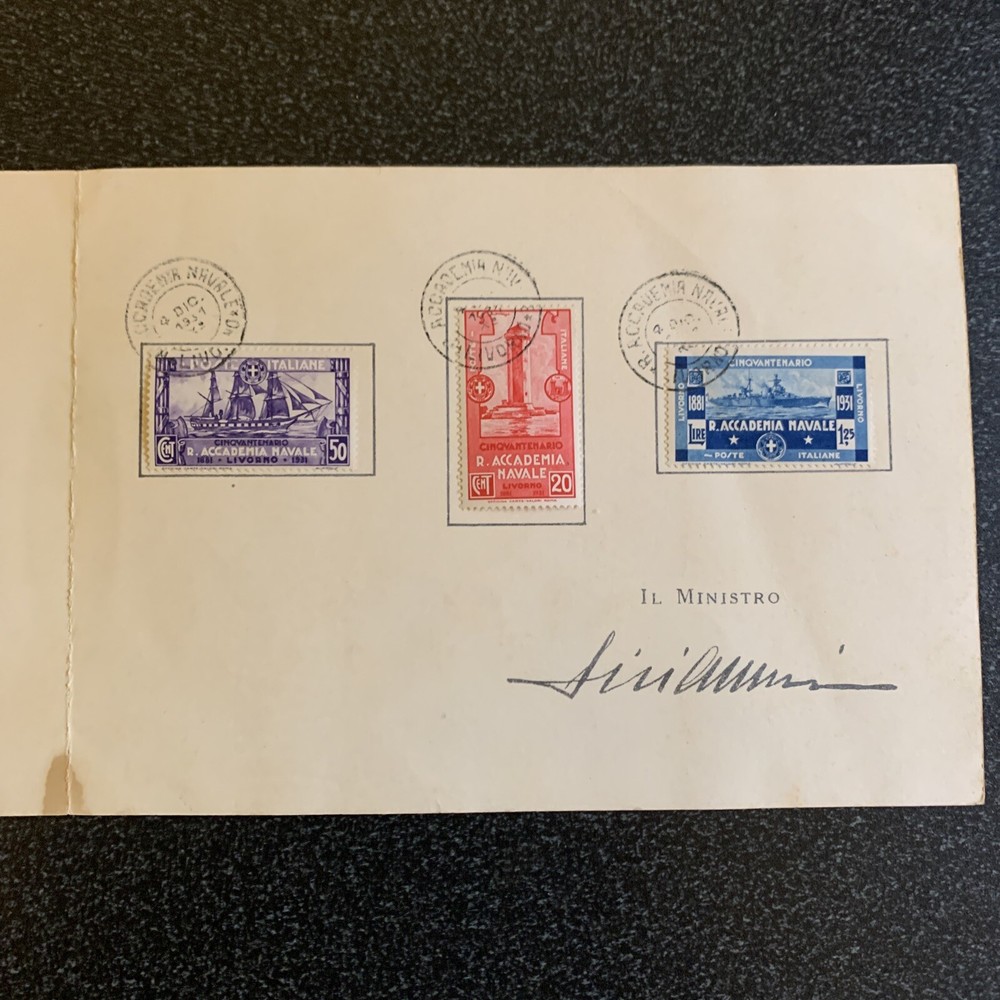Italy 1931 Naval Academy Set In Souvenir Folder