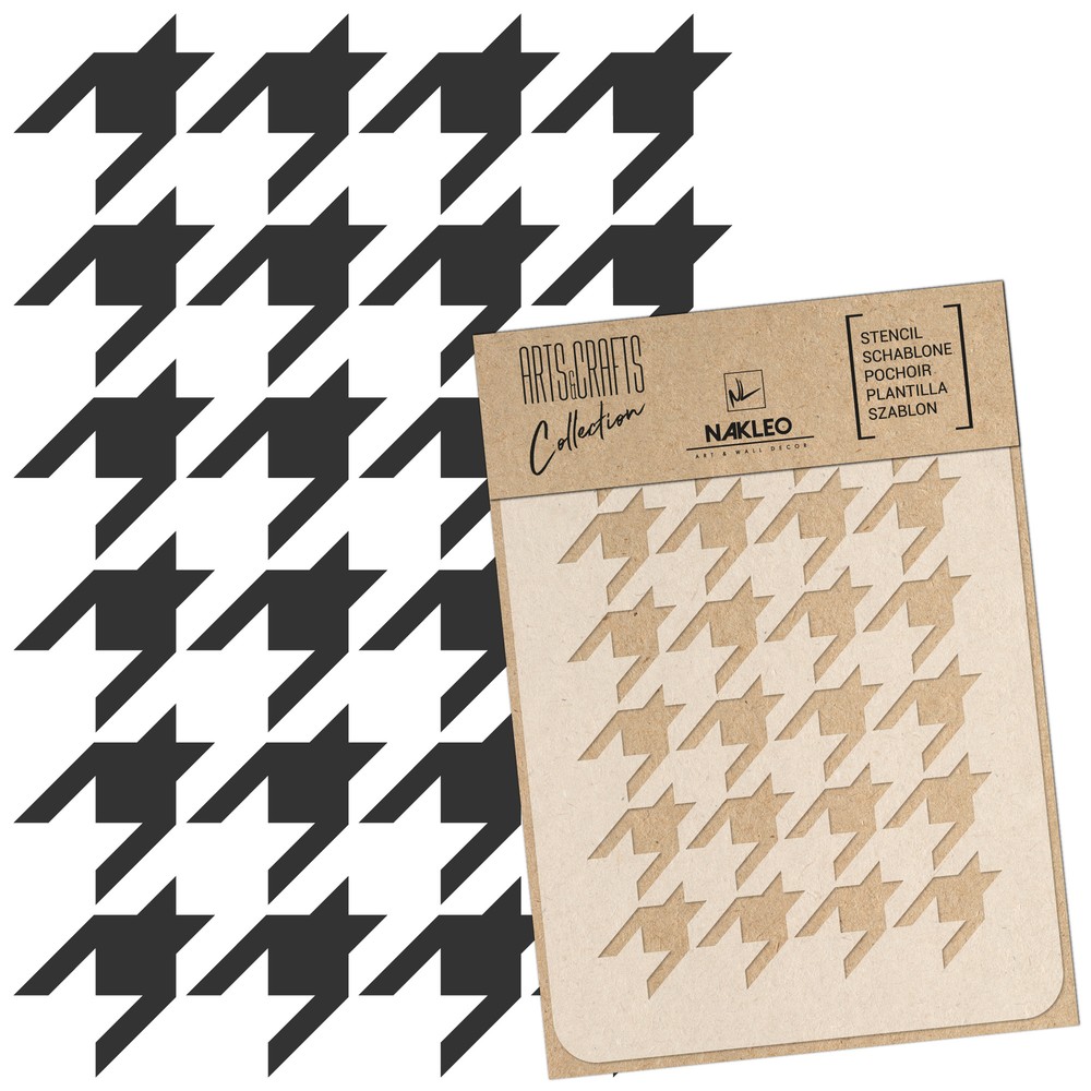 DIY Reusable Plastic STENCIL // A3 A4 A5 HOUNDSTOOTH // Scrapbooking - Decoupage