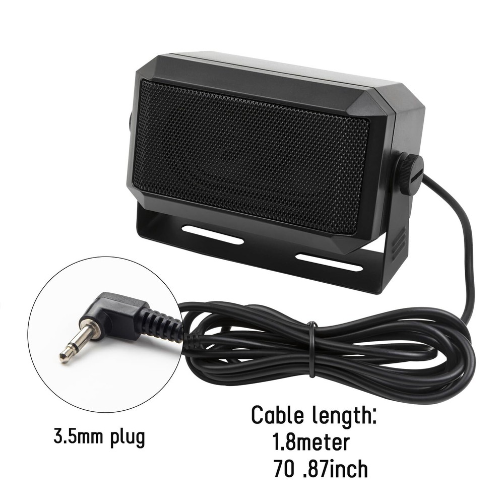 Rectangular External Communications Speaker for Ham Radio or CB & Scanners, 5...