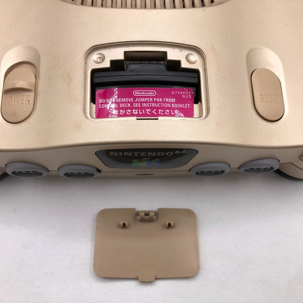 Nintendo 64 Console Gold 2 Controller Bundle Games N64 Japan Tested