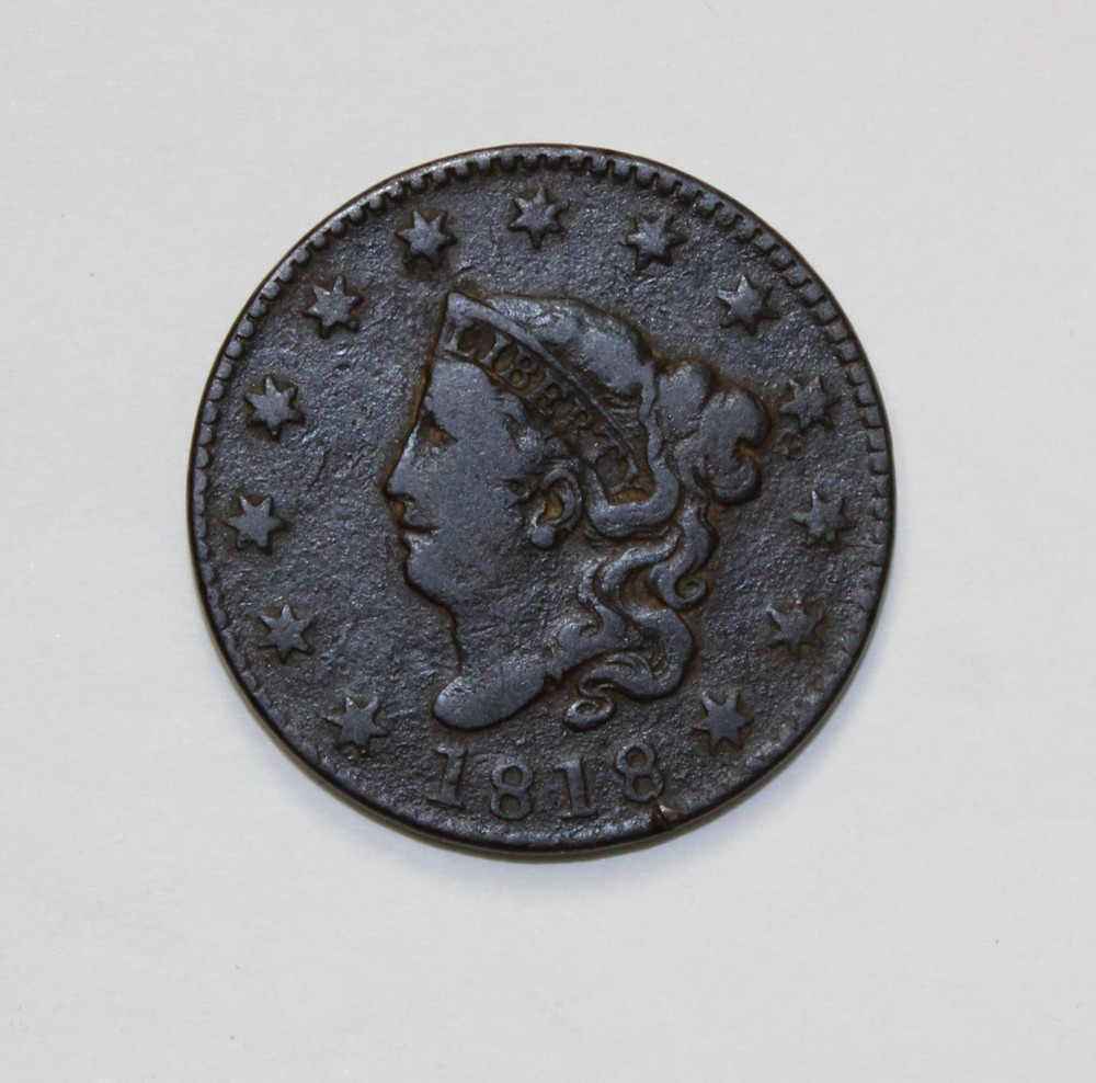1818 Large Cent - Very Fine Condition !!