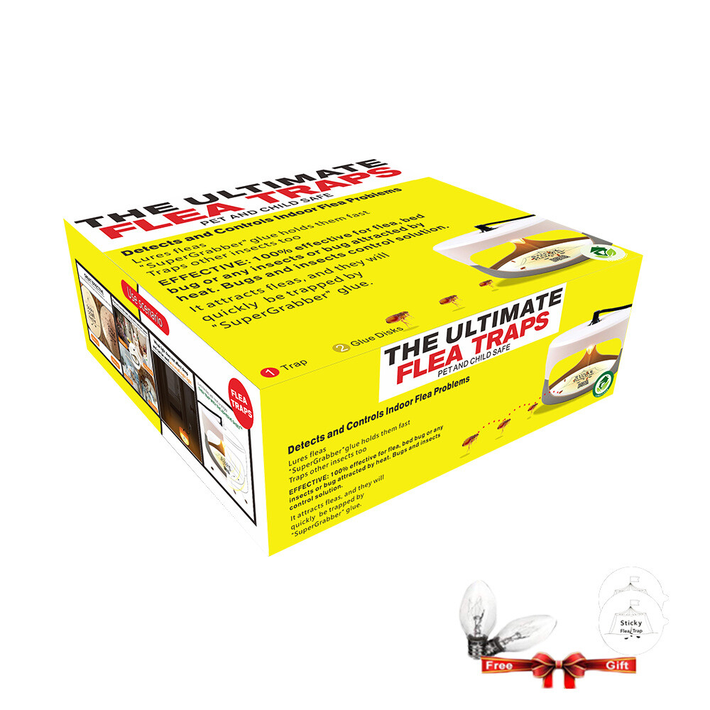 Electric Flea Bed Bug Trap Odorless Cleaner and Flea Killer Trap Pad 2 Packs