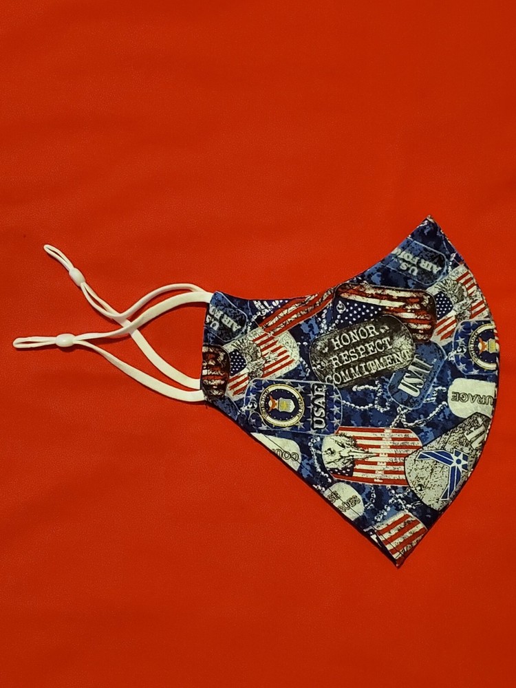 Military Air Force Dog Tags Adjustable Face Mask