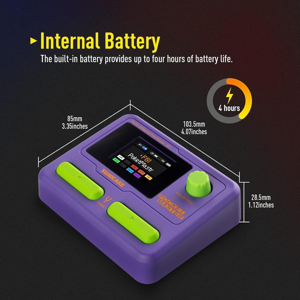 Multi Effects Pedal w/ Amp Modeling - Purple