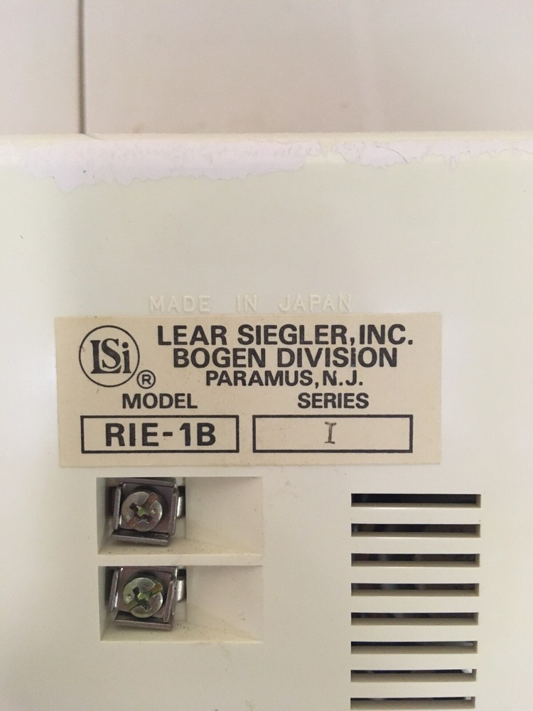 Bogen Intercom Remote Unit Model RIE-1B series I lear siegler