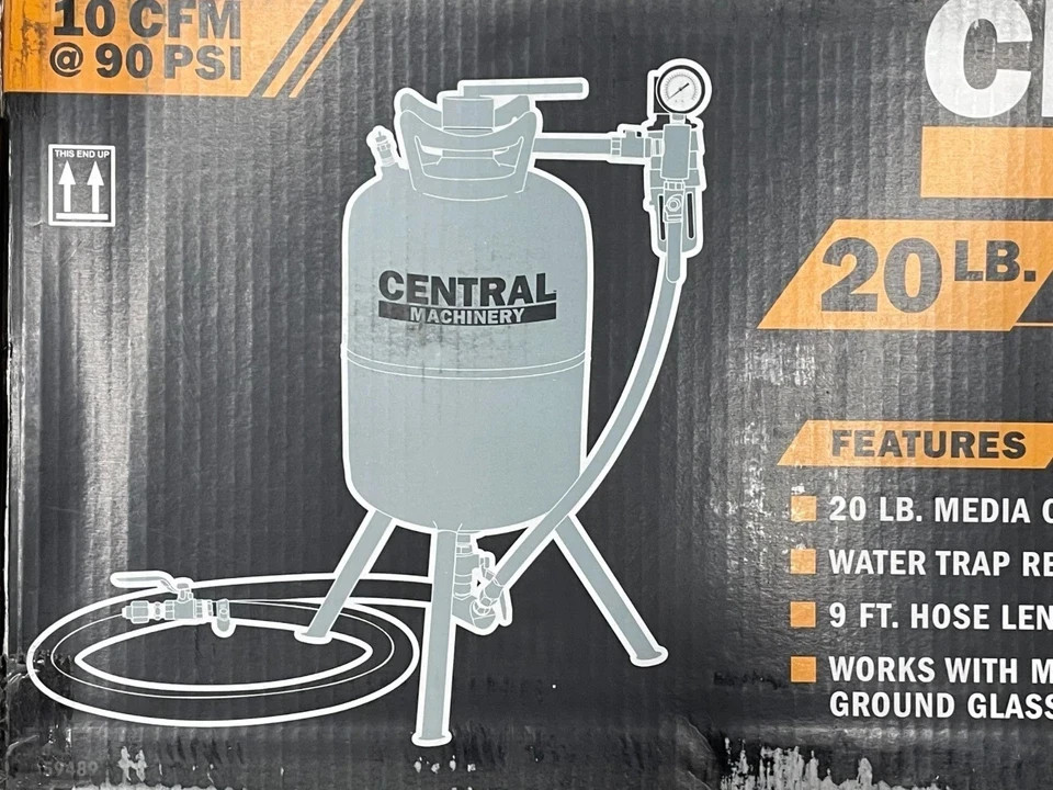 20 lb Pressurized Abrasive Blaster Sandblaster Rust Paint Removal Tool