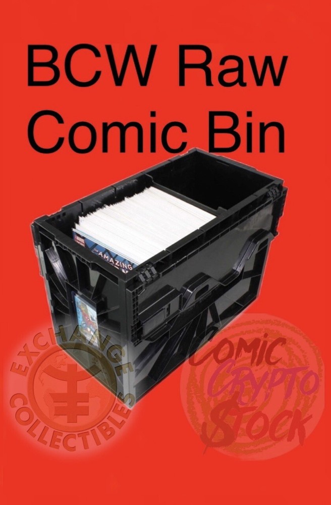 BCW Raw Comic Book Storage Plastic Bin Box Stackable Boxes With Lid and Divider