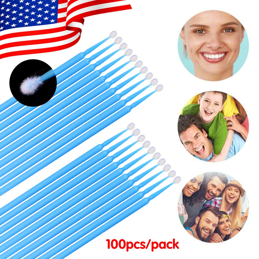 Blue Microbrush Micro Brush Applicator Tips 2.5mm Dental