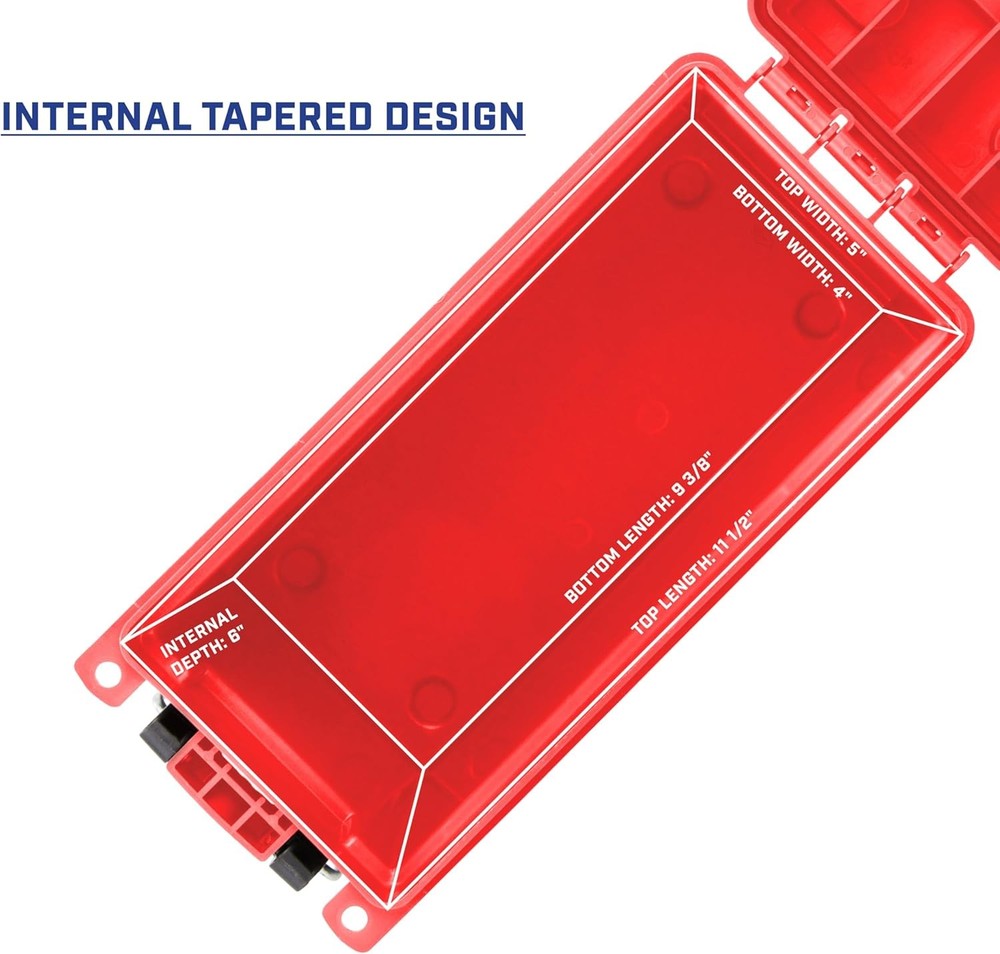 Sheffield 12636 Ammo Storage Box, Stackable .30 Cal Standard Single, Red