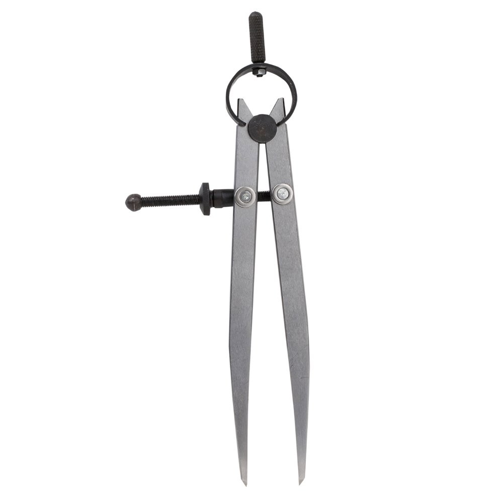 6 Inch Adjustable Lockable Steel Divider Wing Leather Compass