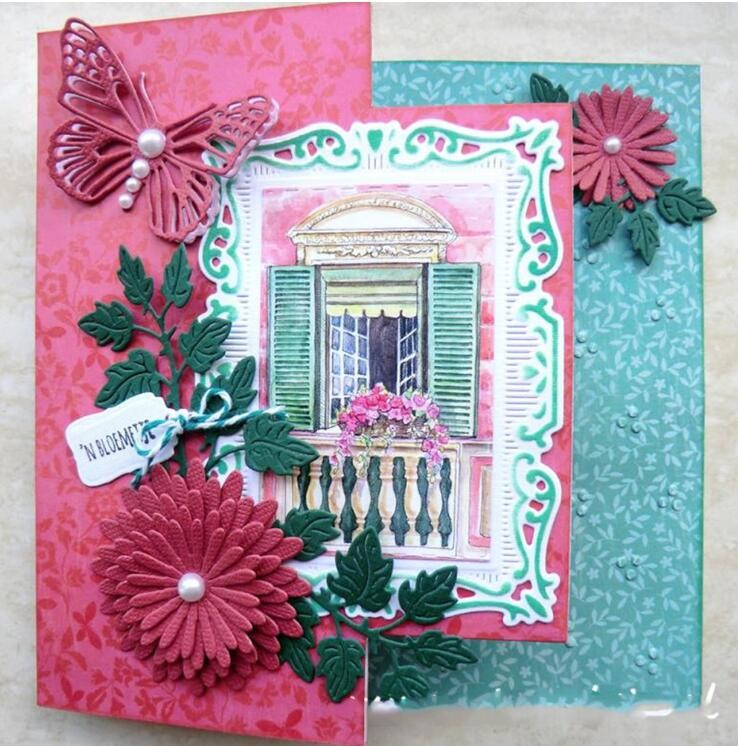 Rectangular folding frame Metal Cutting Die DIY Scrapbook decorate Embossed