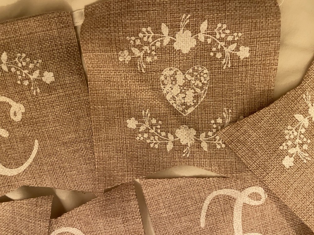 Love Burlap Bunting