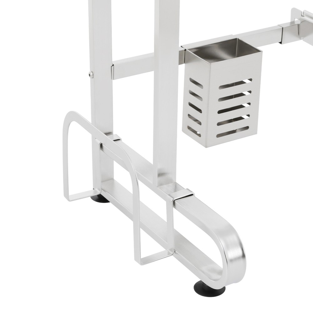 2-Tier Over Sink Dish Drying Rack, Stainless Steel Expandable Over Kitchen Sink