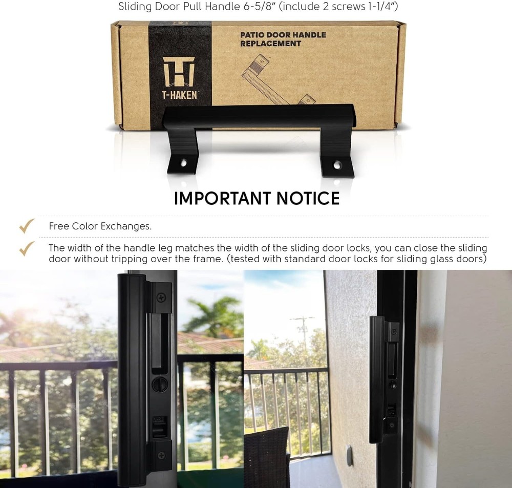 Sliding Door Pull - New Update Sliding Glass Door Pull Handle 6-5/8 In. Mounting