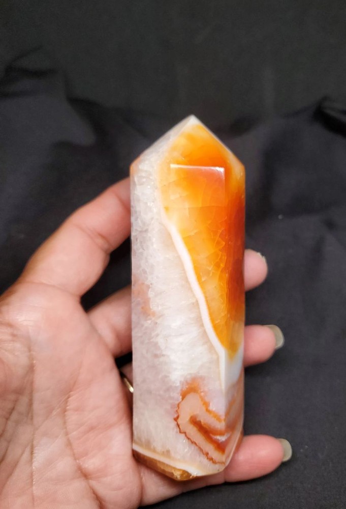 Druzy Carnelian Point Tower 4.5"