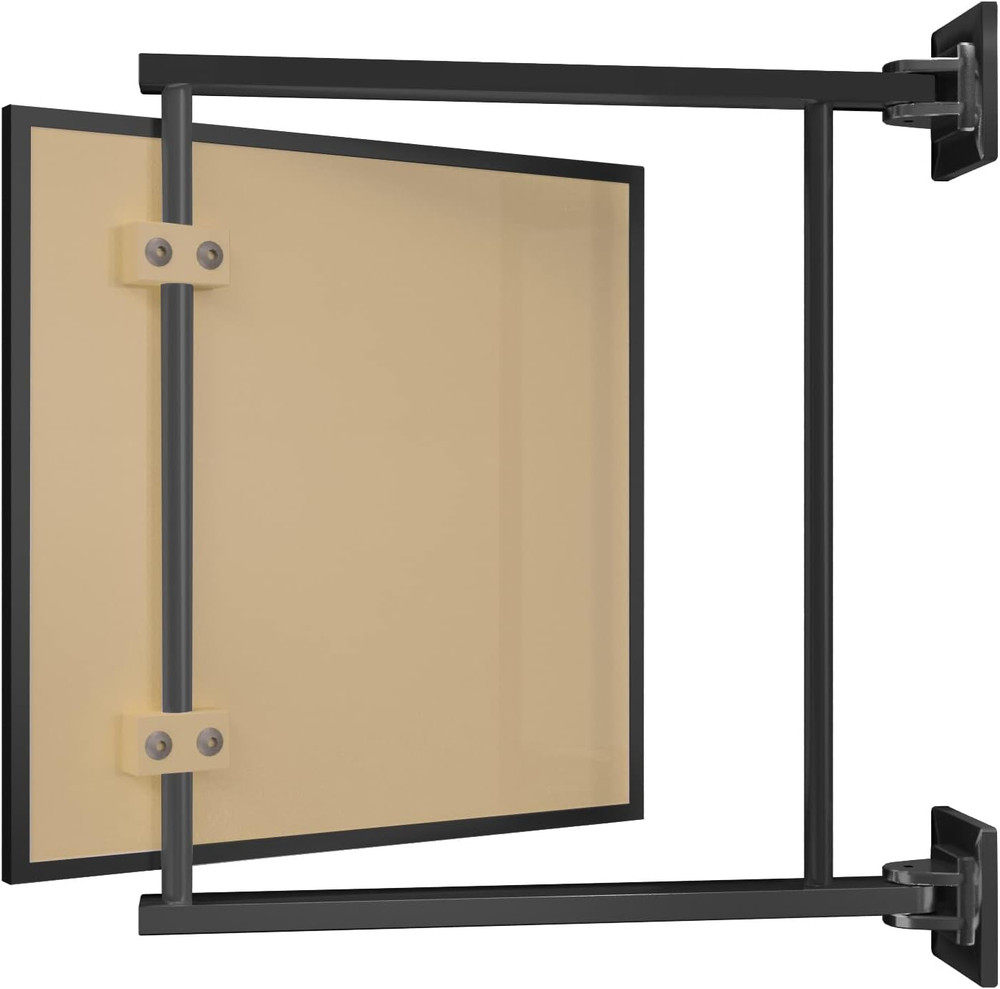 Matte Black 11" Square Pivot-N-Vue Double Hinged Mirror with Adjustable Angles