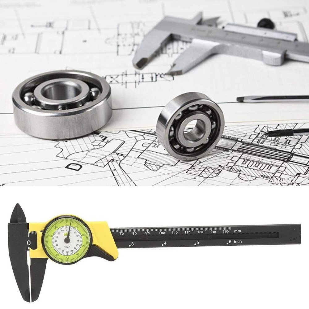 Depth Plastic Dial Vernier Caliper Professional Micrometer High Precision Mea...