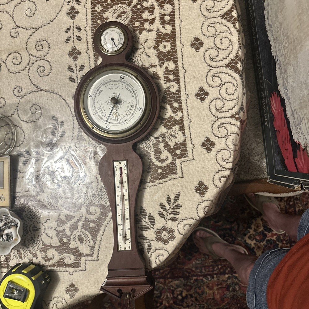 Vintage Mahogany Barometer