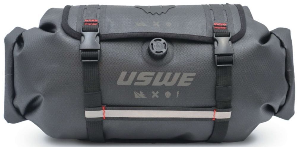 USWE Roll-Top + Holster Handlebar Bag Black