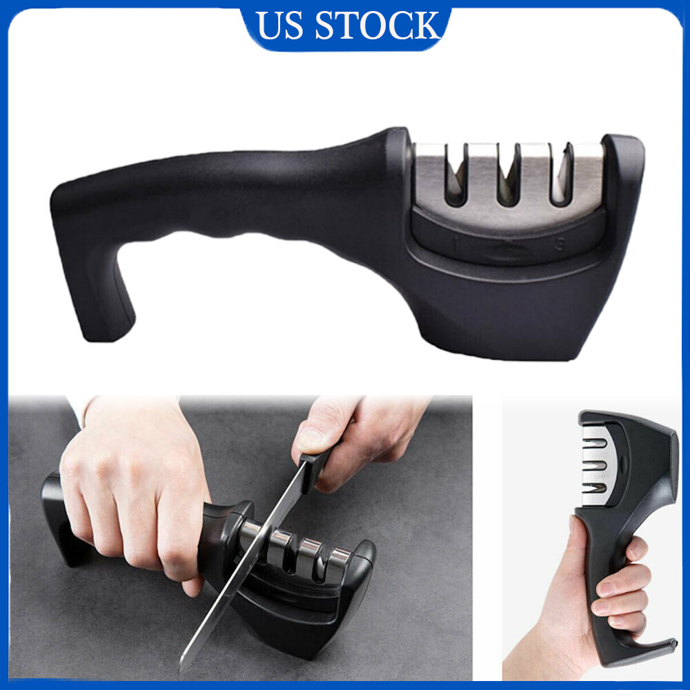 Knife Sharpener 3 Stage Professional Ceramic Tungsten Kitchen Sharpening Tool