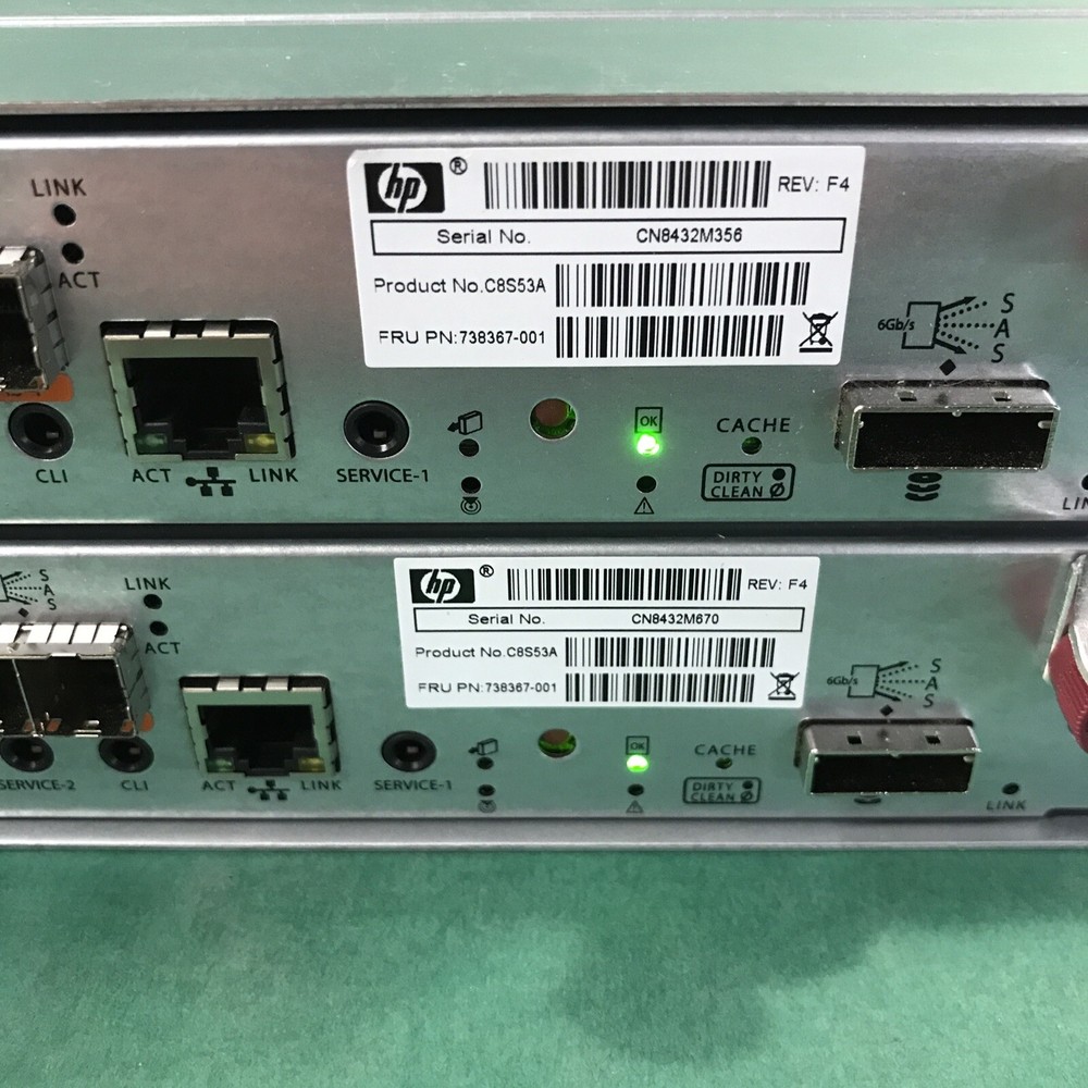 HP C8S55A MSA 2040 SAS DC SFF STORAGE ARRAY w/ 2 C8S53A Controllers