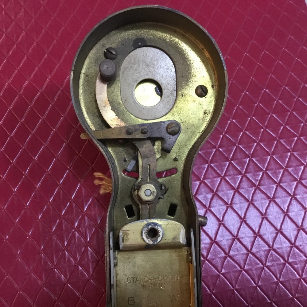 Vintage Brass Temperature Regulator Thermometer Clock
