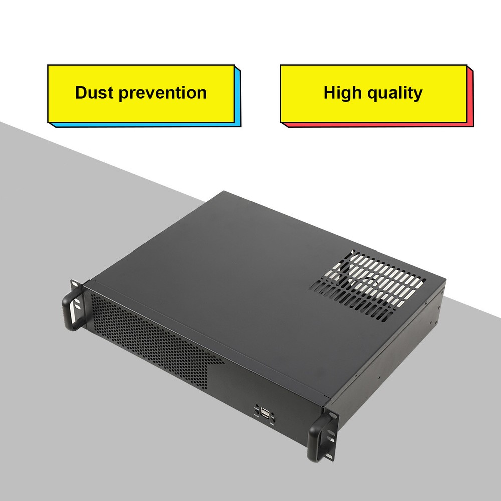 2U Server Chassis Rackmount Case Supports Mini ITX and Micro ATX Mainboards