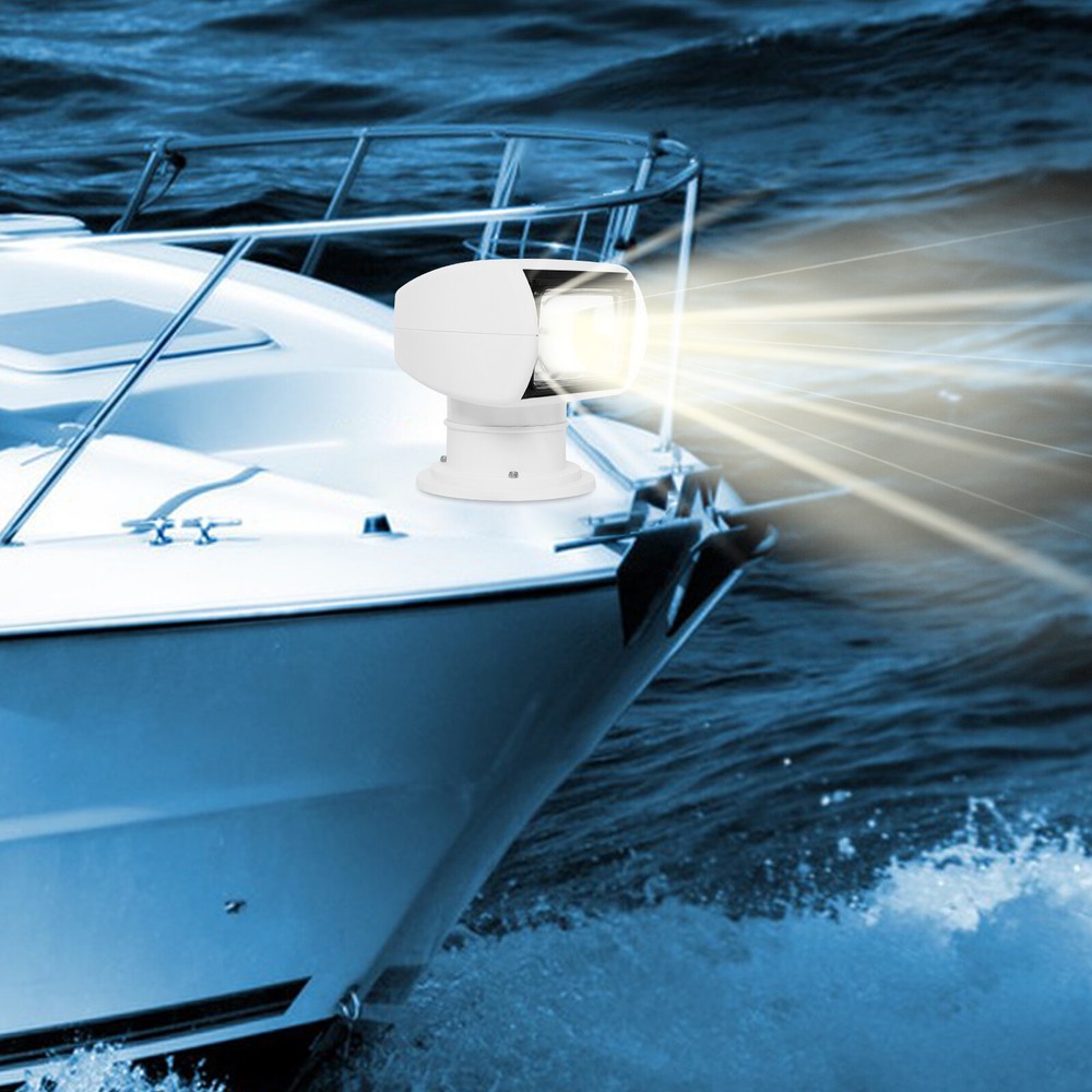 White Boat Searchlight Boat Spotlight 100W Remote Control Spotlights 110v