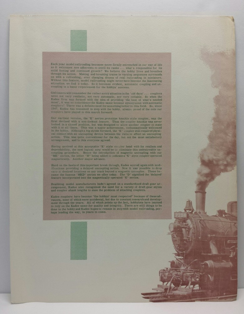 Kadee Components For Scale Railroads Model Train Catalog Pricing Part Pages 1967