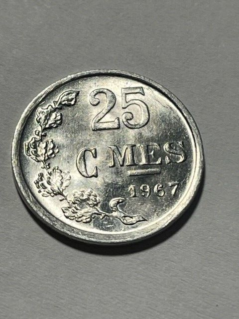 1967 Luxembourg 25 Centimes BU #9974
