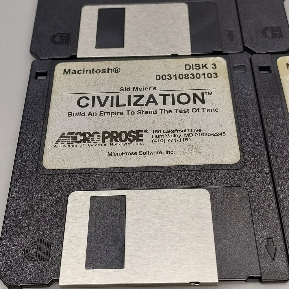 COMPUTER💥WARGAMES💥 RETRO SID MEIER'S CIVILIZATION ORIGINAL VTG MACINTOSH/APPLE