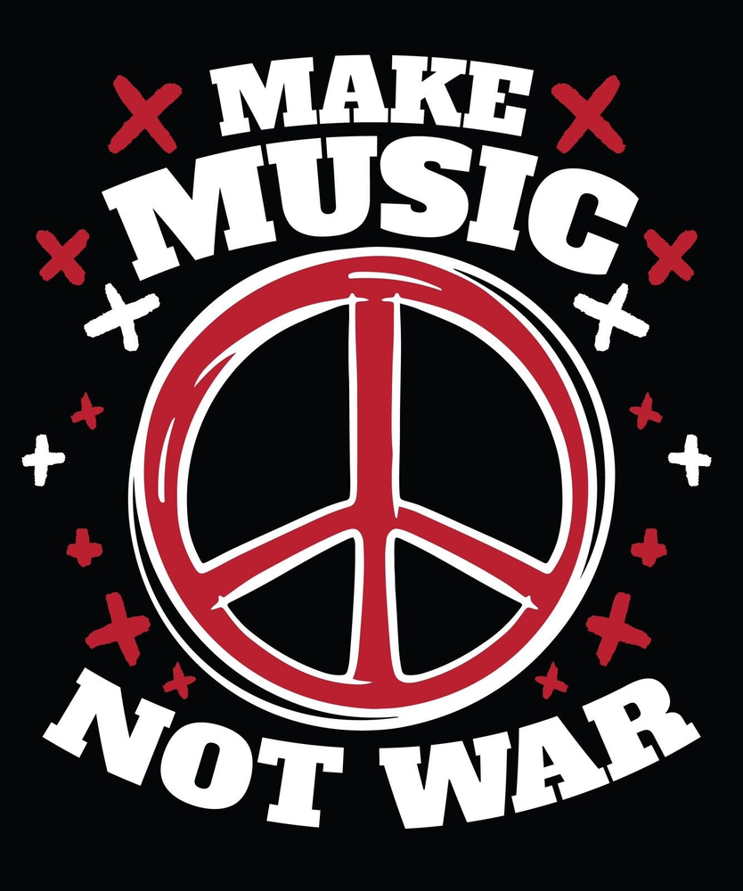 Make Music Not War Sticker Decal