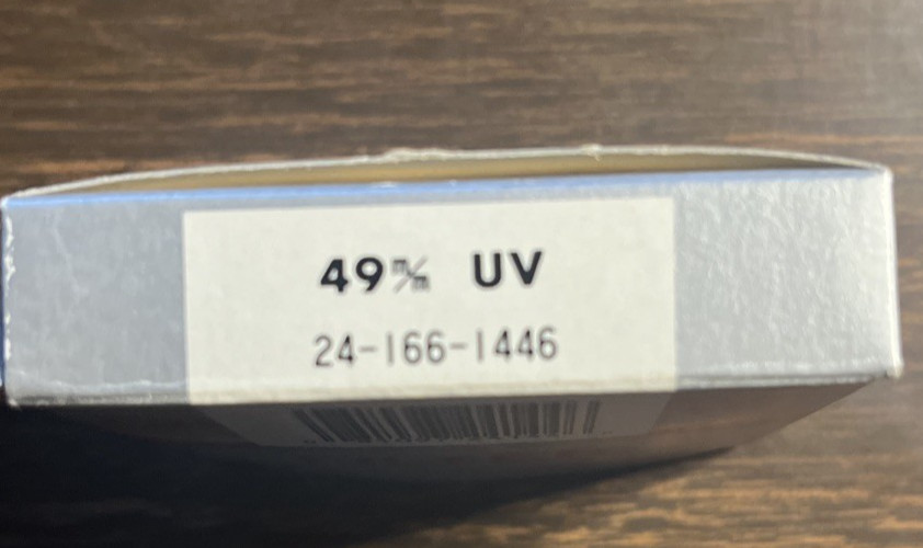 Quandary 49 mm UV Filter Light Use Original Box and Packaging