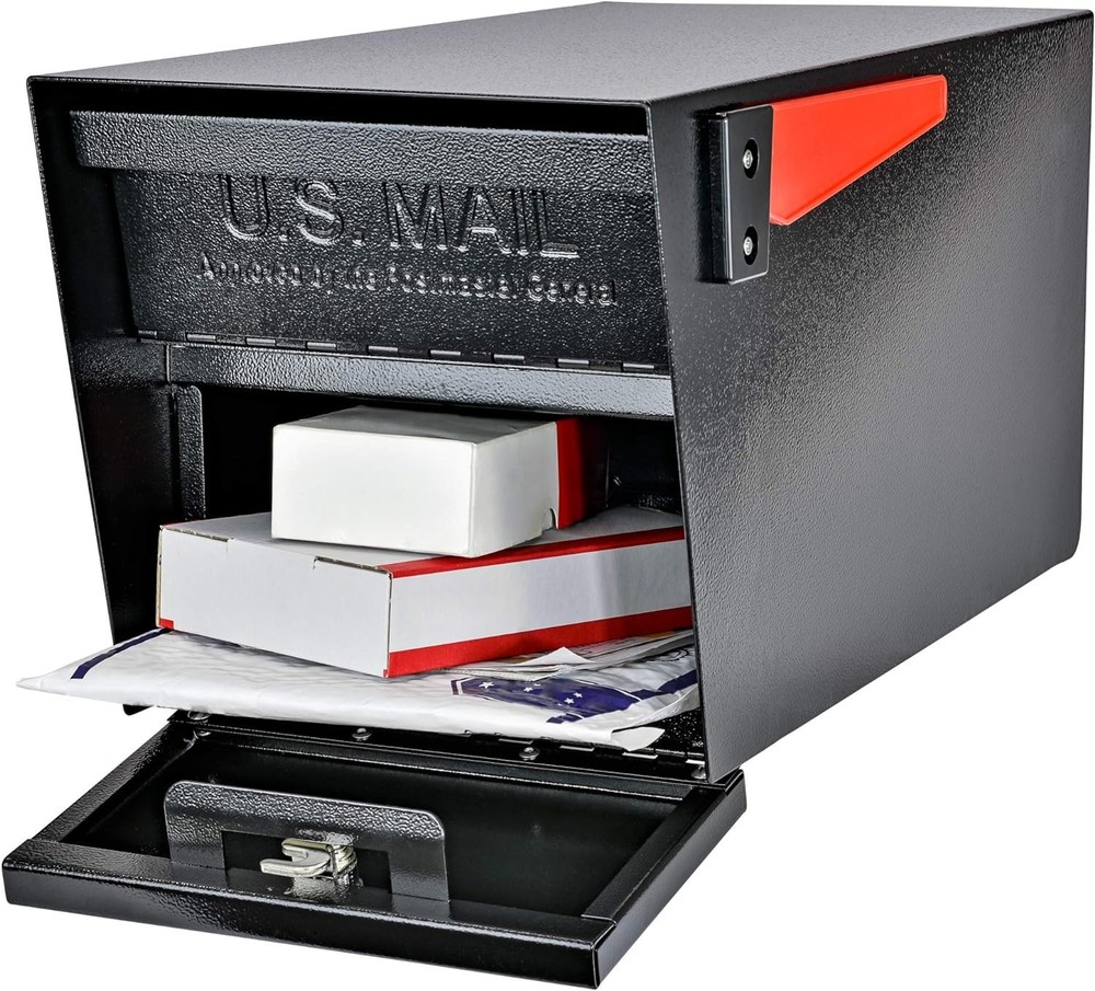 Post Mount Locking Mailbox with 1760 Cubic Inch Capacity for Safe Delivery