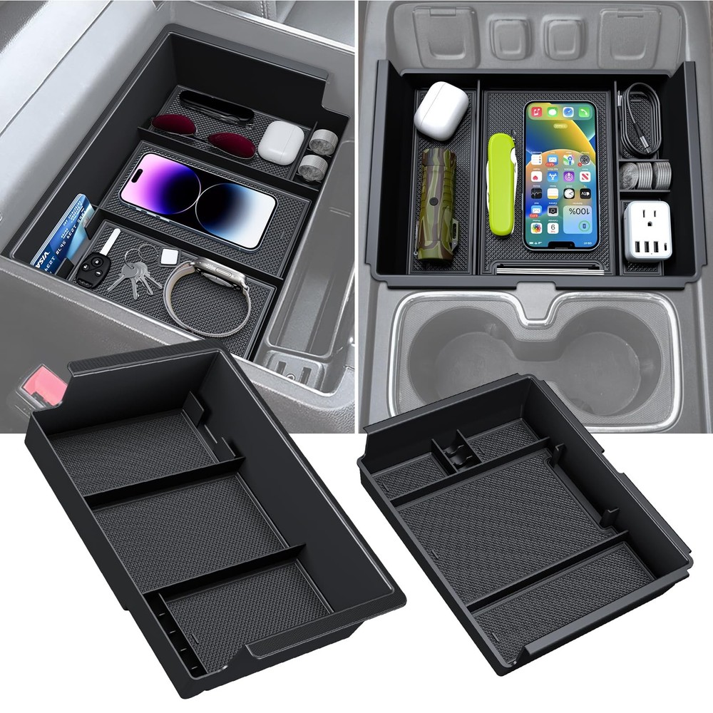 2PCS Center Console Organizer Compatible with Chevy 2 PCS