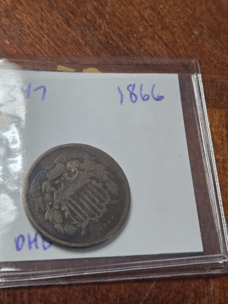 1866 Two Cent Piece 2c US Type Coin 2 Cent Nice Coin