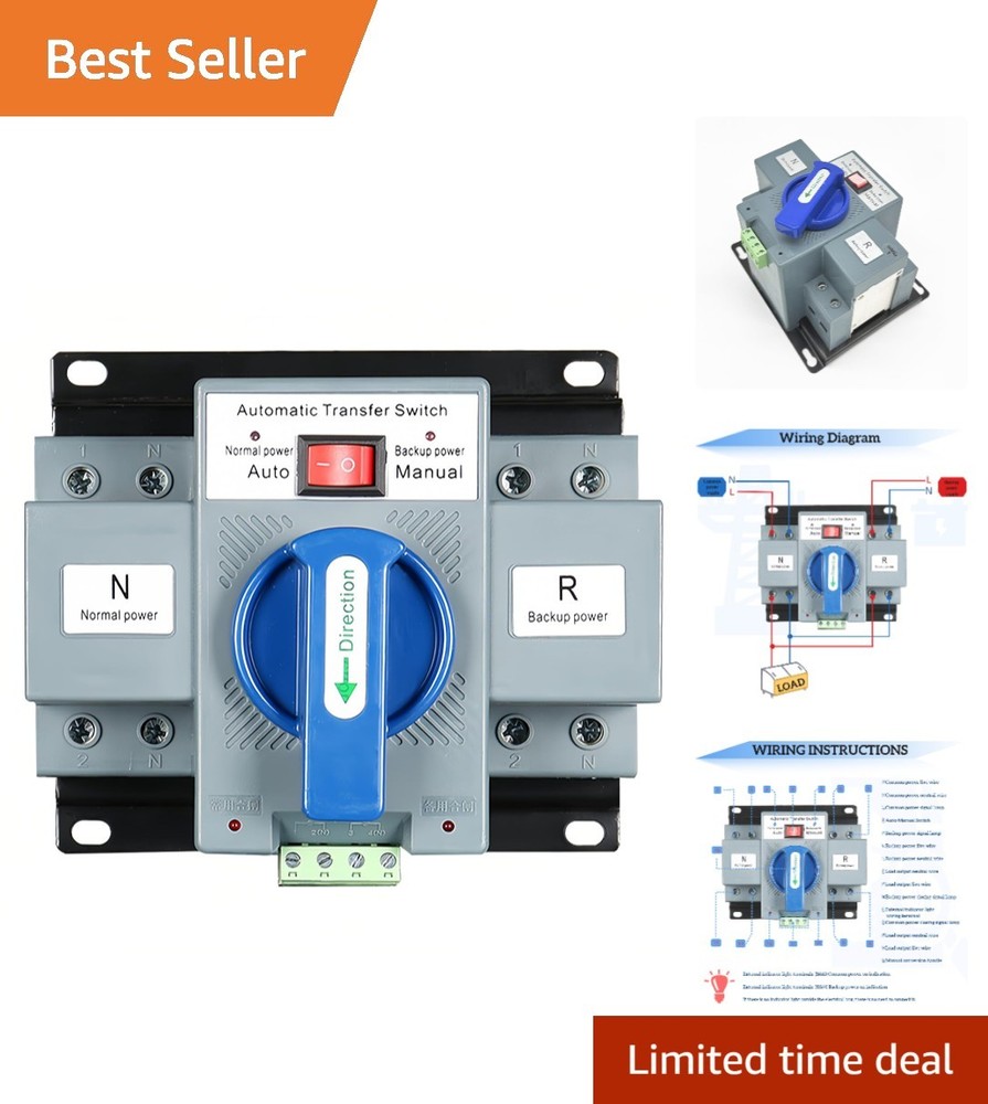 Dual Power Changeover Switch - Fast 2-Second Automatic Transfer System