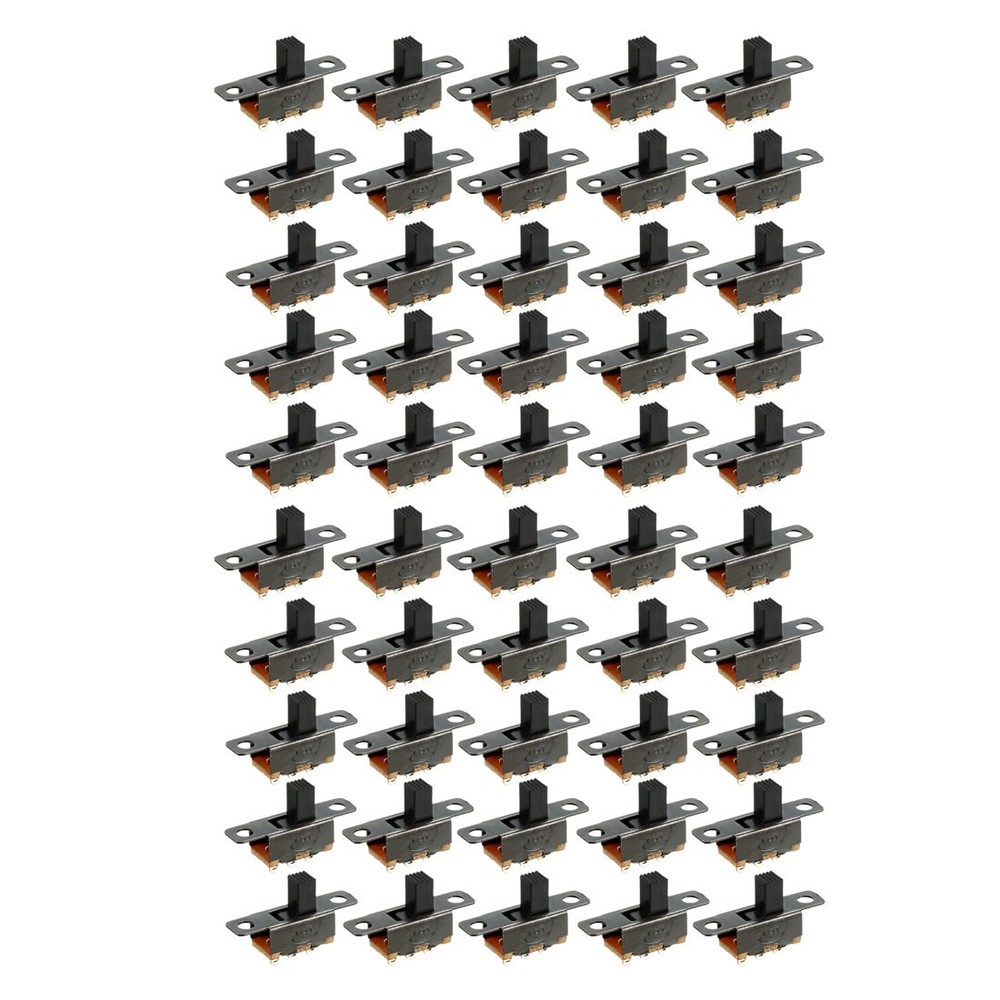 55Pack 3 Terminal PCB Mount 2 Position SPDT Horizontal Micro Mini Slide Switch