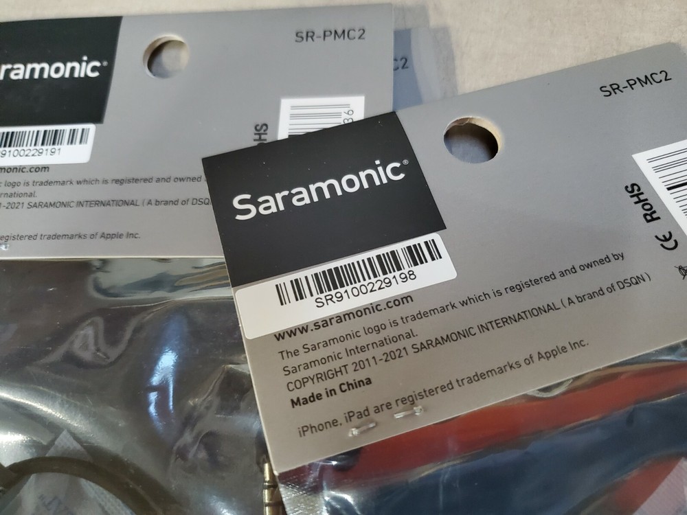Saramonic 3.5mm Output audio Cable to IOS Dev SR-PMC2