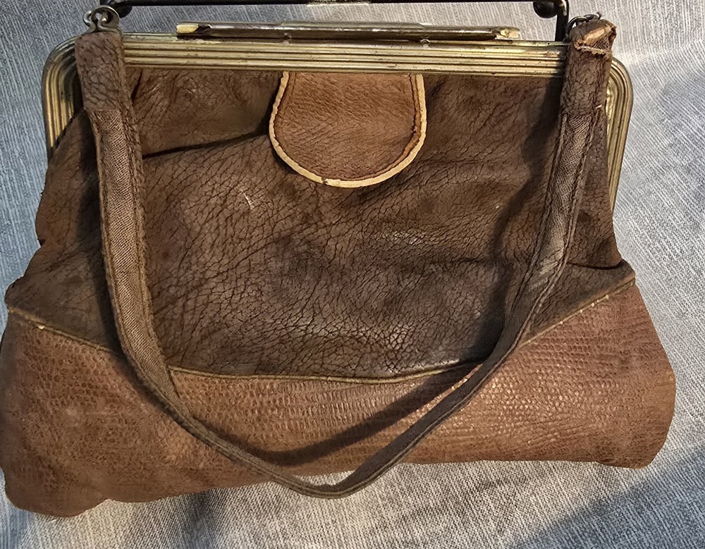Antique Brown Leather Purse