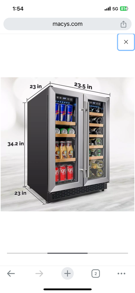 CavaPro Dual Zone Wine Cooler Refrigerator