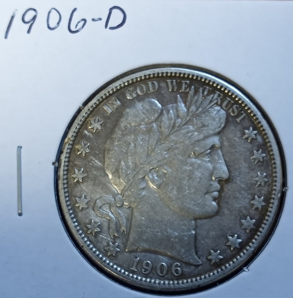 1906 D Barber Half Dollar