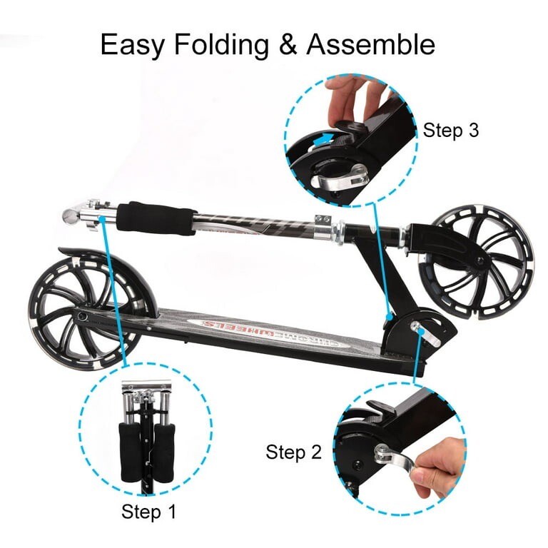 Kick Scooter, Chromewheels Kick Scooter, Adjustable Height