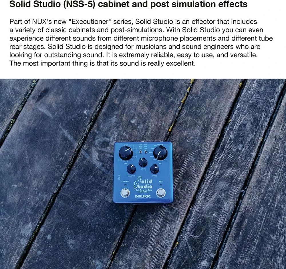 NUX NSS-5 Solid Studio IR Loader and Power Amp Simulator Pedal