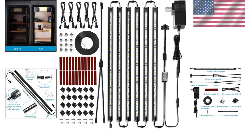 Bright LED Safe Lighting with Human Motion Sensor – Easy Install & Extendable