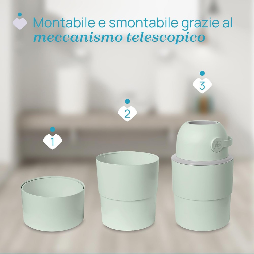 Chicco Telescopic Diaper Eater Odor Control Compact, Pan Disposal...