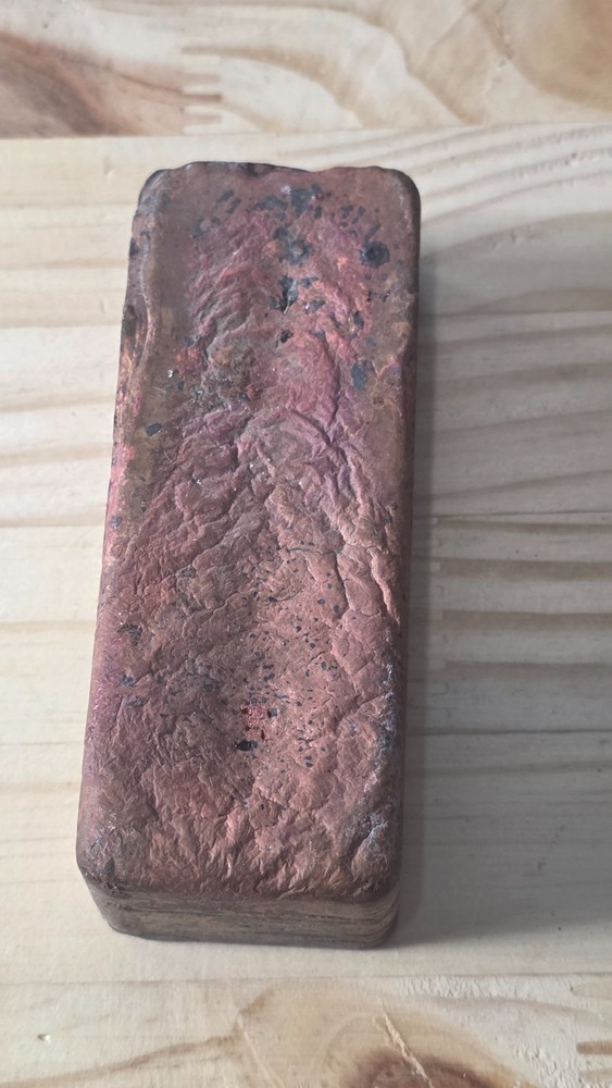 2 lb hand poured copper bar